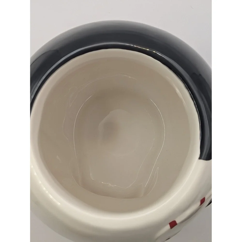 Johanna Parker Carnival Cottage Penguin Christmas Cookie Jar Canister Snug Lid - Picture 11 of 16